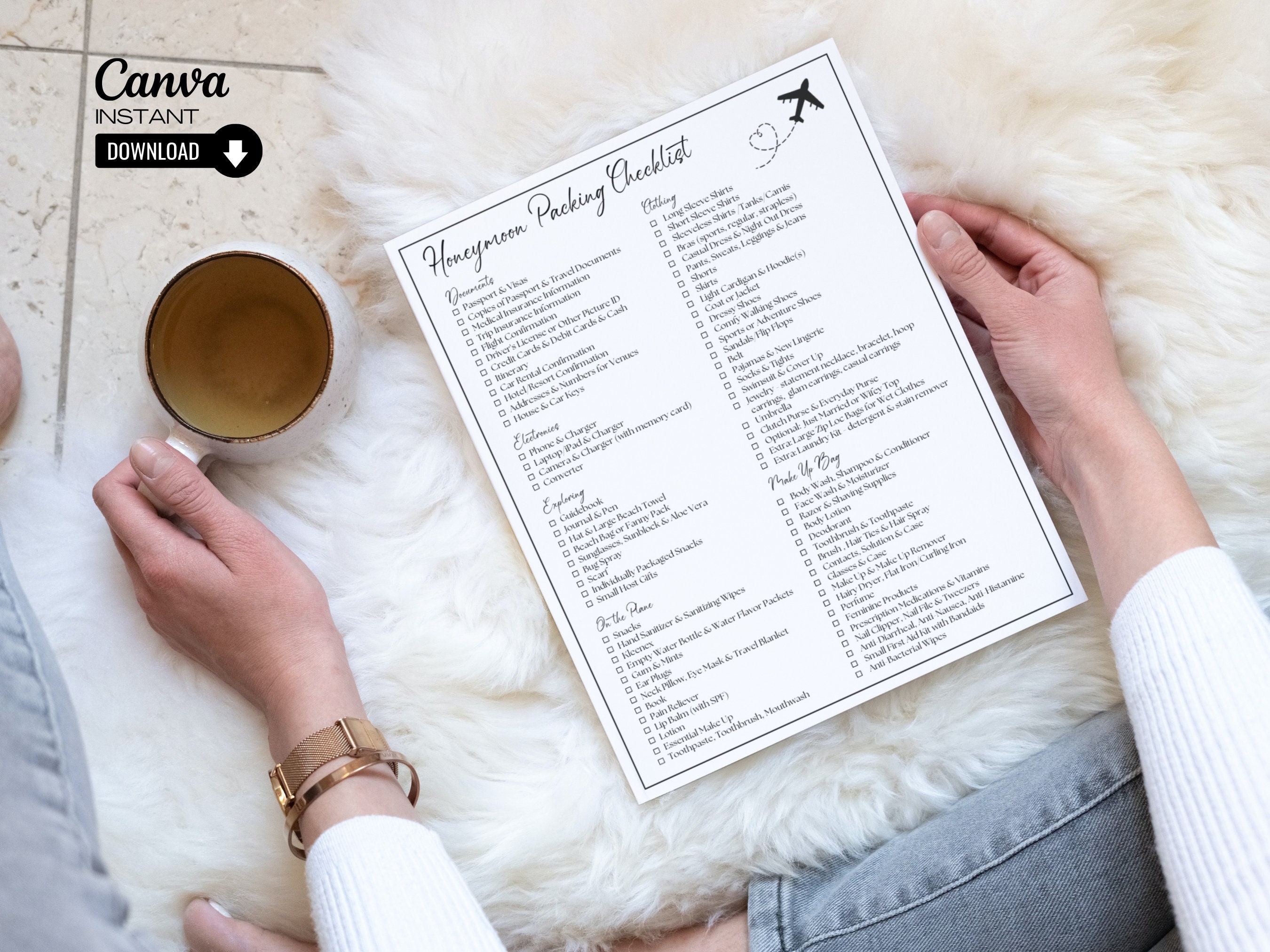 Editable Honeymoon Packing List Template Printable Honeymoon - Etsy