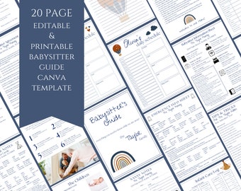 Editable Babysitter Planner: Nanny Notes Printable (Digital Download)