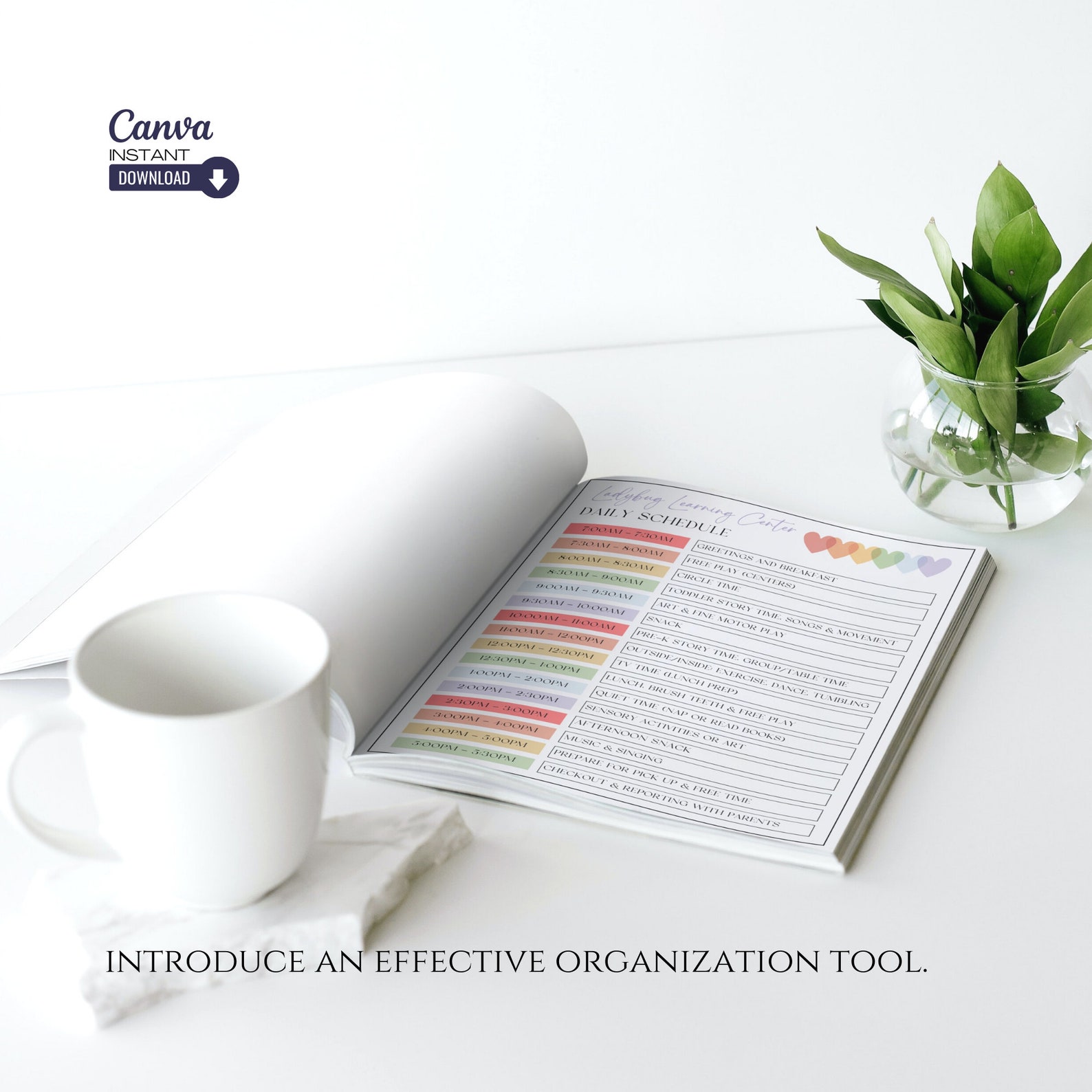 Editable Daily Daycare Schedule Template, Printable Home Daycare Form ...