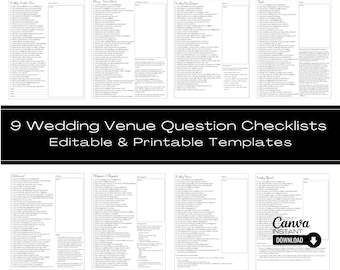Hochzeit Verkäufer Fragebogen Checkliste: Bearbeitbarer Verkäufer Planer (Canva, PDF)