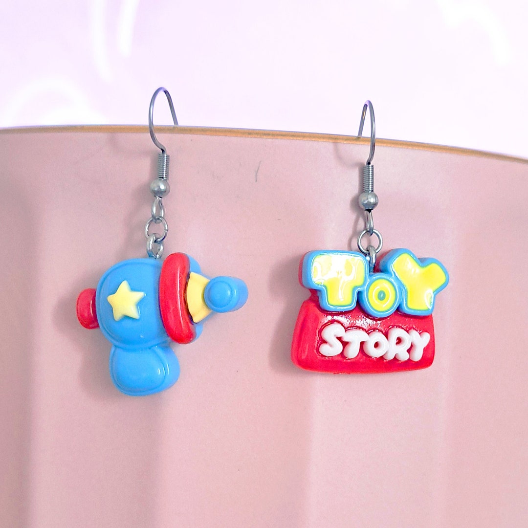 Toy Story Logo Watergun Alien Dangle Earrings Character Etsy Ireland