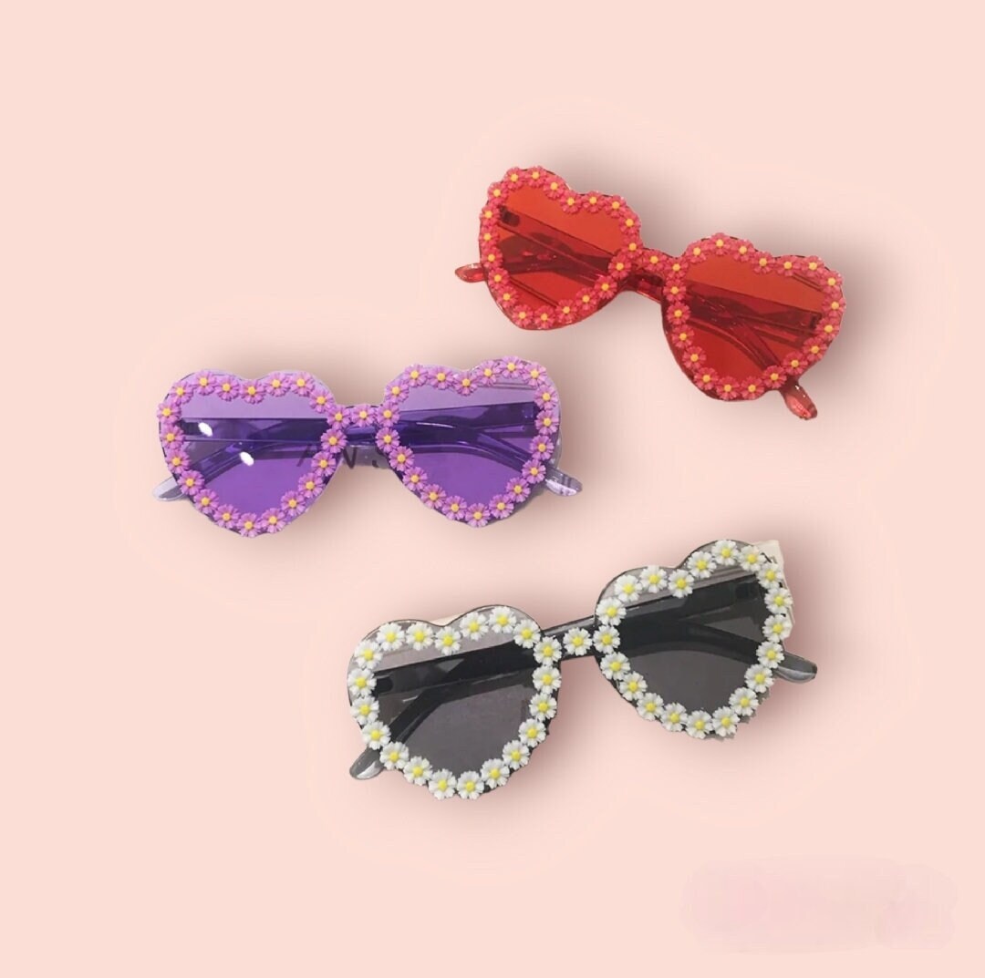 Babyhug Round Sunglasses with Floral Applique Free Size - Purple