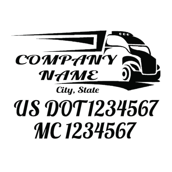 2 Custom US DOT magnets , US dot magnet, Truck Door Lettering , Custom Truck magnet, magnetic sign, company logos, mc numbers