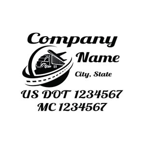 Custom US DOT Truck Magnet: Company Logo, MC Number (Set of 2)