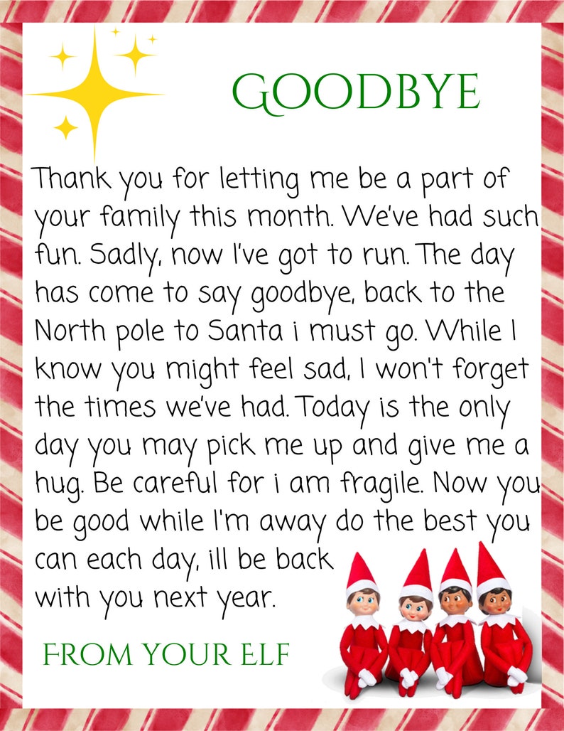 Christmas Eve Elf Letter 