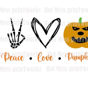 Peace, Love, Pumpkin Faces