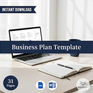 Umfassender Business Planer (editierbar in Word & Google Docs)