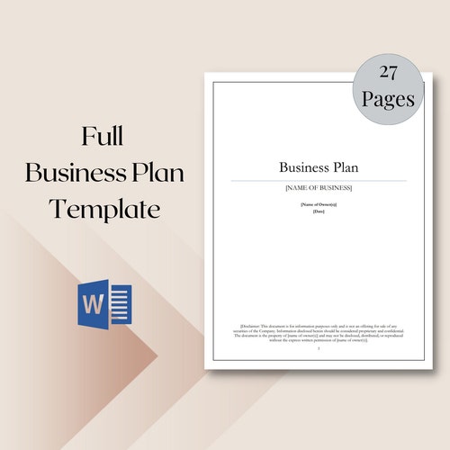 business plan ms word template