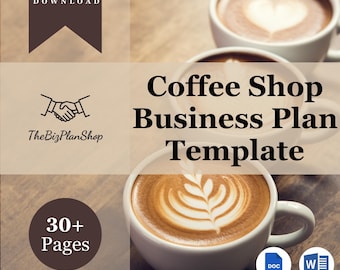 コーヒーショップのビジネスプランテンプレート：編集可能なカフェ起業ガイド（MS Word および Google ドキュメント）