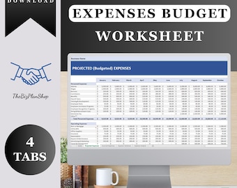 ビジネス経費予算テンプレート | Excel および Google スプレッドシート | 経費追跡、差異分析、財務計画ツール