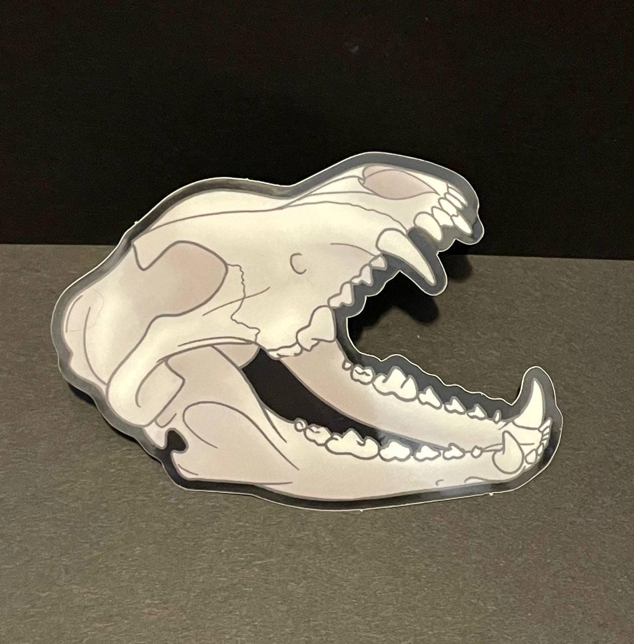 Canine Skull Sticker