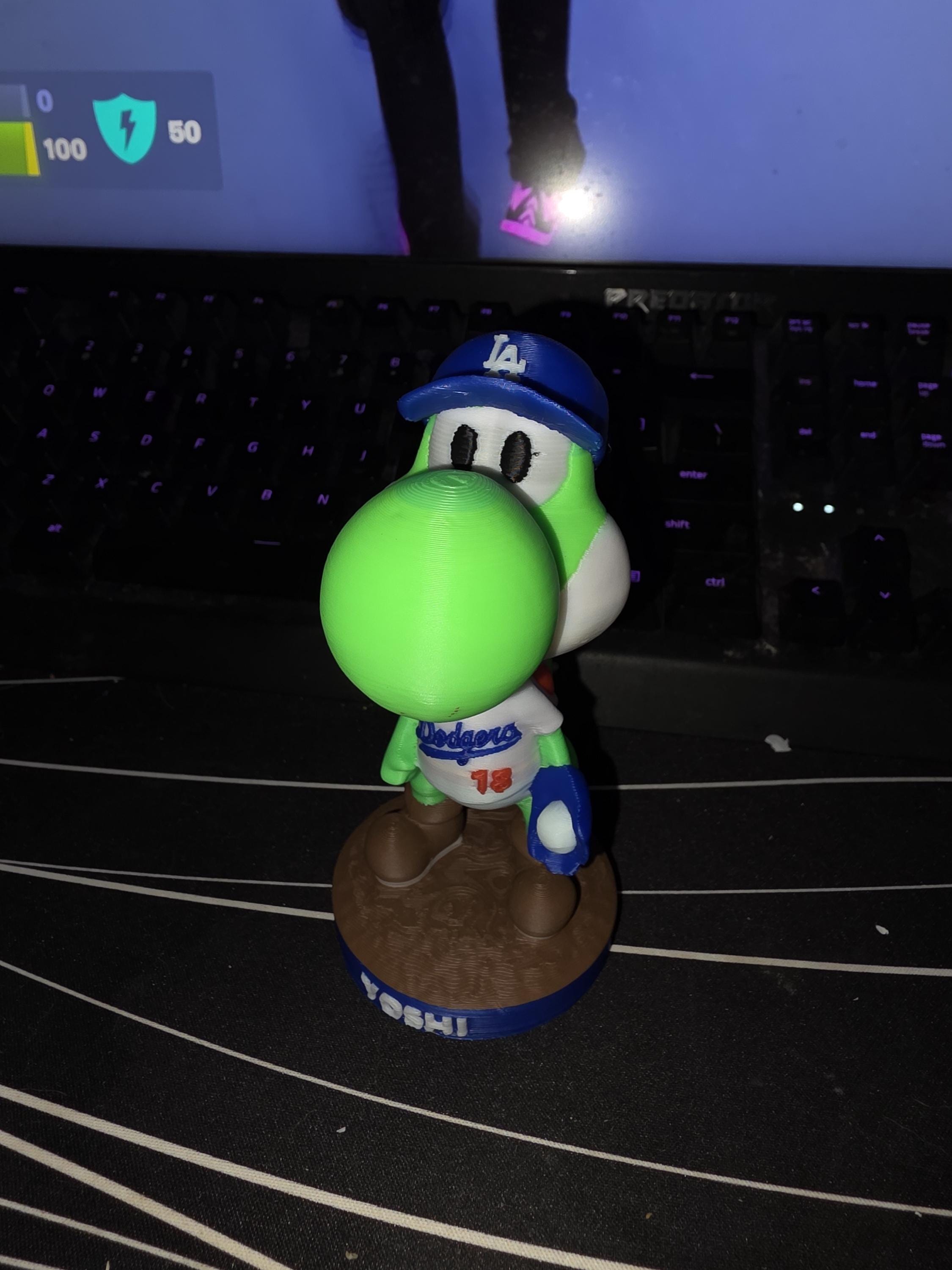 Dodgers Yoshi Display 3d Print File *not Bobblehead* - Etsy