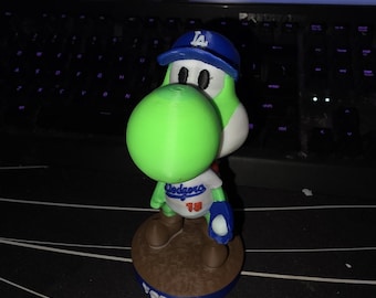 3D Printed Dodgers Yoshi Display *NOT BOBBLEHEAD*