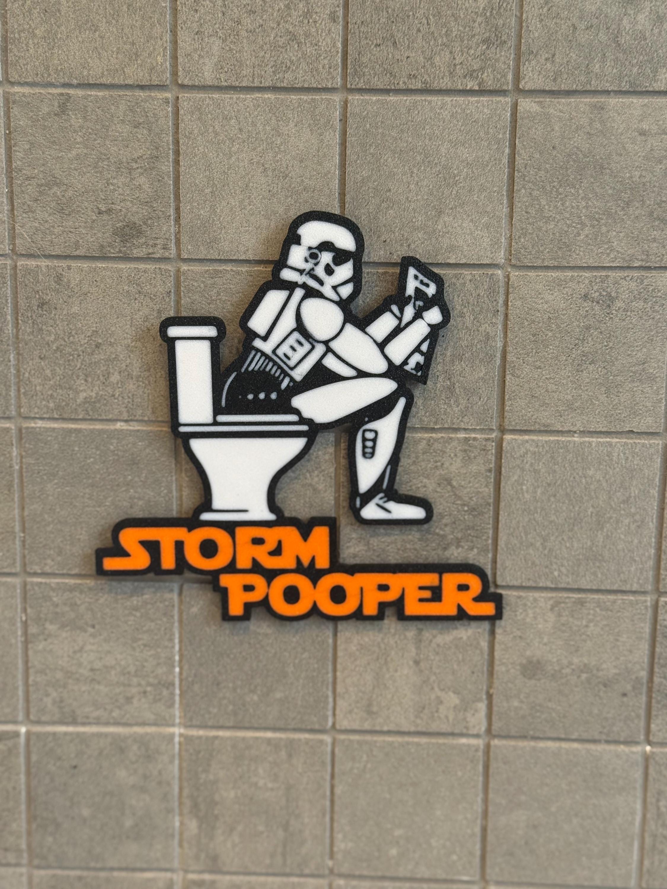 Grappig toiletbordje Star Wars "Storm Pooper" muurdecoratie, grappig toiletbordje, decoratie, cadeau-idee voor Star Wars-fans
