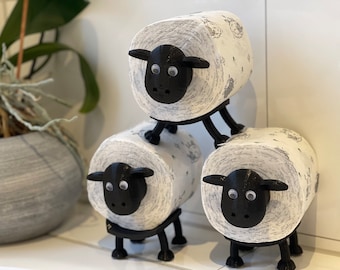 Toilet paper holder "Emma" the sheep bathroom, toilet paper holder toilet, guest toilet, replacement roll holder, decoration, birthday gift