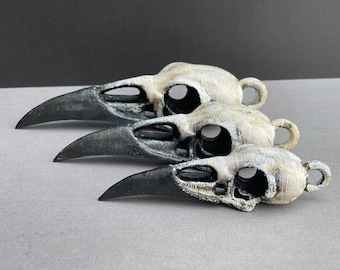 Cosplay Raven Skull /Raven Skull (handgeschilderd)/kostuum/decoratie/Halloween/Gothic/mystiek/hanger/botten/magie/occulte/heksen