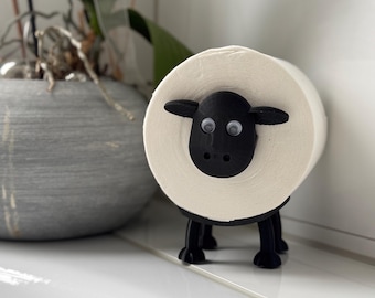 Toiletrolhouder &quot;Emma&quot; schaap - Adventskalender - Kerstcadeau - Badkamer reserverolhouder - Toiletpapier WC - Secret Santa cadeau