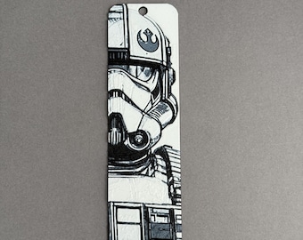 3D-printed Stormtrooper Bookmark | Book Art | Fan Merchandise Gift | Sci-Fi Gift | Star Wars Fans | Star Wars Gift | Bookmark