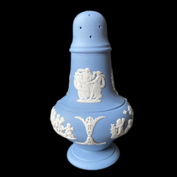 1950s Wedgwood Jasperware Blue Pepper Pot