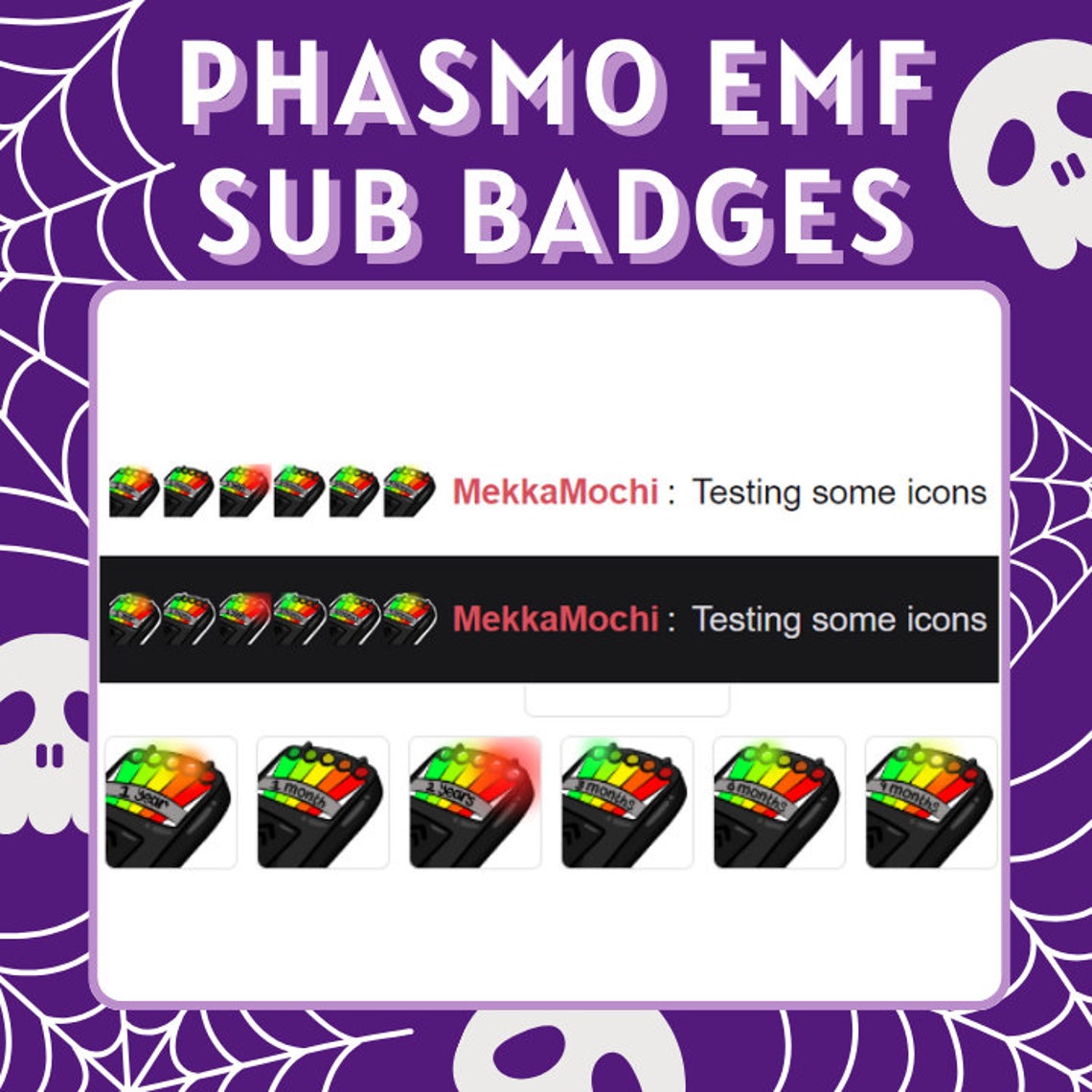 Ghost Hunting EMF Reader Sub Badges for Twitch/kick/discord/youtube - Etsy