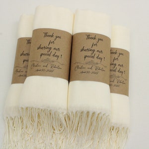 50 Pcs Pashmina Shawl Wedding Favors for Guests Pashminas in Bulk