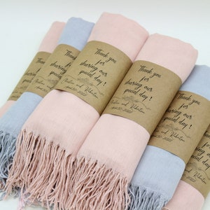 30 Pcs Pashmina Shawl Wedding Favors for Guests Pashminas in Bulk Bridal Shower Favors Shawls for Wedding Personalized Party Favors Bulk