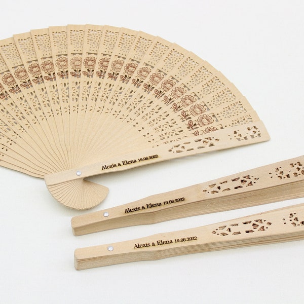 Hand Fan Bulk Wedding Favors For Guests in Bulk Custom Hand Fan Bridal Shower Favors Summer Wedding Rustic Favors Unique Wedding Favors