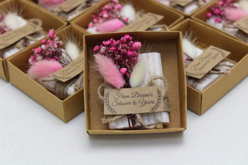 50 Pcs Handmade Baby Shower Scented Soap Favors, Wedding Favors for Guests in Bulk, Rustic Wedding Favors, Bridal Shower Soaps, Unique Soap image 3