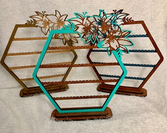 Wooden Earring Holder
