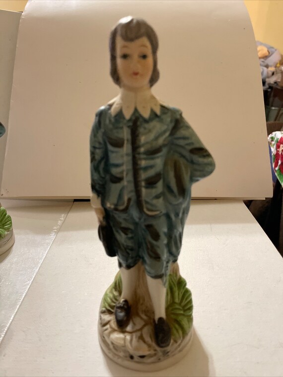 Vintage Blue Boy Figurine Made in Taiwan by Fambro Etsy