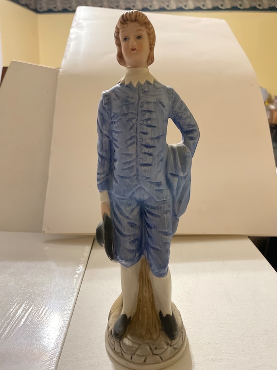 Vintage Blue Boy Figurine Made in Taiwan by Flambro Etsy