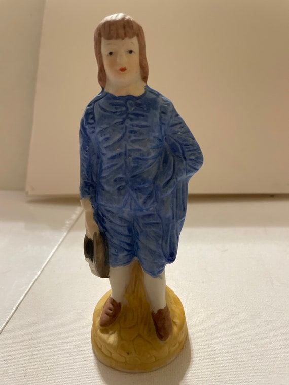 Vintage Blue Boy Figurine Made in Taiwan by Satis5 Etsy
