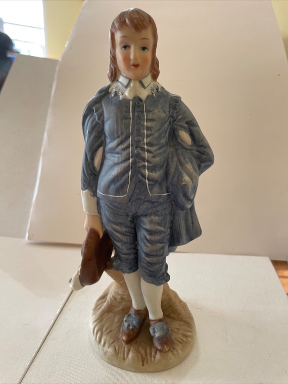 Vintage Blue Boy Figurine Made in Taiwan by Deville Etsy
