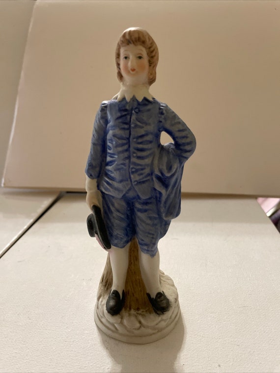 Vintage Blue Boy Figurine Made in Taiwan by FBIA Etsy