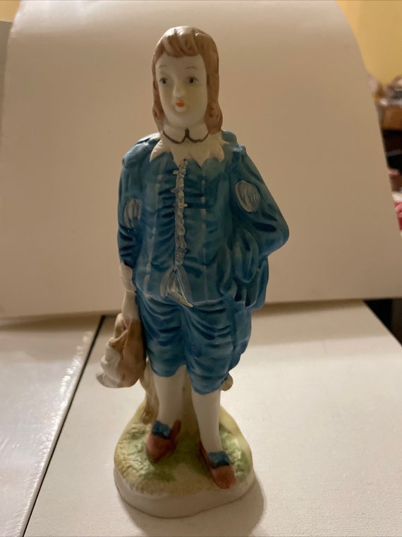 Vintage Blue Boy Figurine Made in Taiwan by Fambro Etsy
