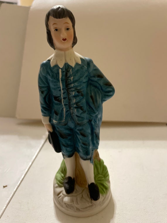 Vintage Blue Boy Figurine Made in Taiwan by Fambro Etsy