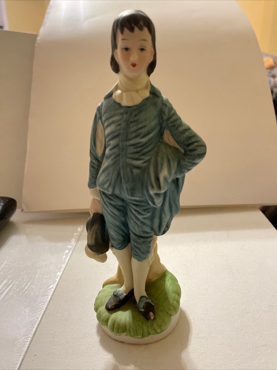 Vintage Blue Boy Figurine Made in Taiwan by Flambro Etsy