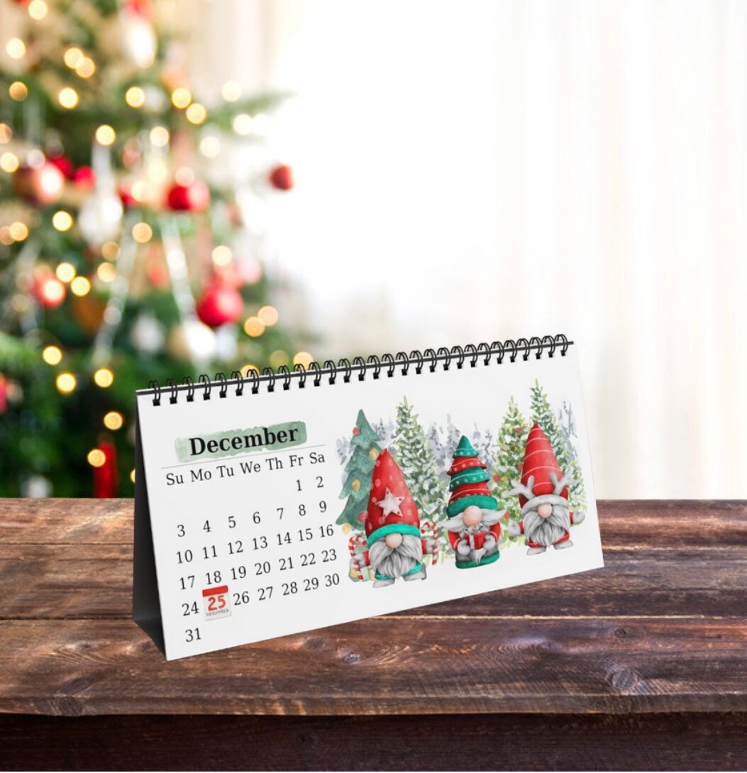 Gnome Desk Calendar 2023 Standing Desk Calendar 2023 Gnome Etsy UK