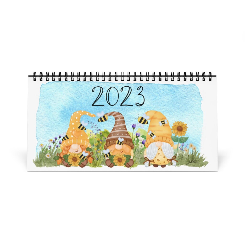 Gnome Desk Calendar 2023 Standing Desk Calendar 2023 Gnome Etsy