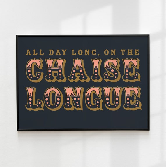 Chaise Longue Wet Leg Poster All Day Long Lyric Print Etsy UK