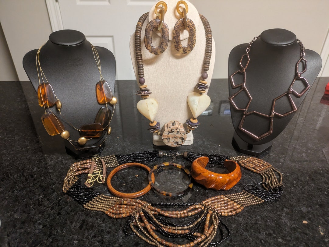 Bulk Wearable Costume Jewelry Grab Bag Brown Etsy