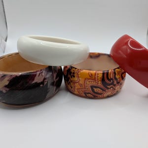 Pick Your Favorite - Acrylic Lucite Plastic Chunky Bangle - Varying colors and styles