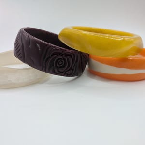 Chunky Lucite Bangle: Acrylic Plastic Bracelet, Pick Your Favorite