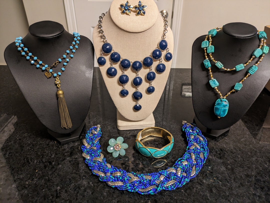 Bulk Wearable Costume Jewelry Grab Bag Blue Etsy