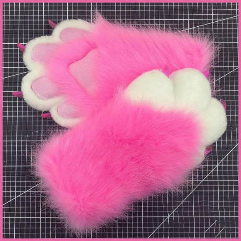 Pink Cosplay Cat Furry Fursuit Set Include Handpaws Shoes Etsy UK