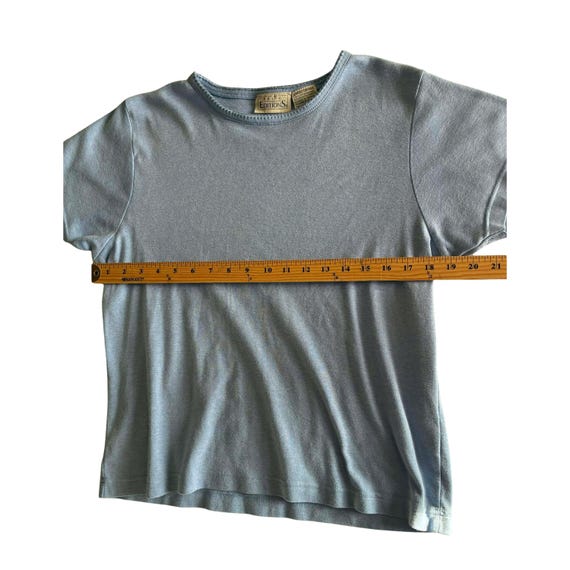 Vintage light blue Basic Editions Large Top Knit … - image 4