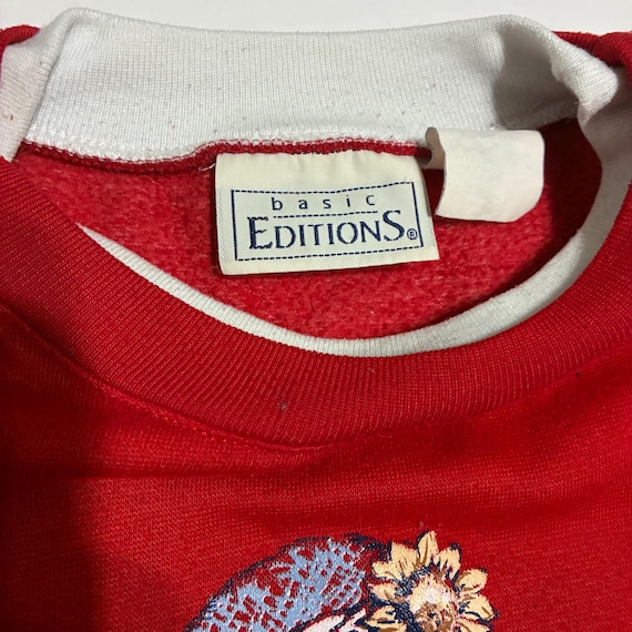 Vintage Basic Editions teddy bear red Sweater siz… - image 6
