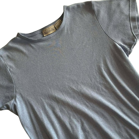 Vintage light blue Basic Editions Large Top Knit … - image 1