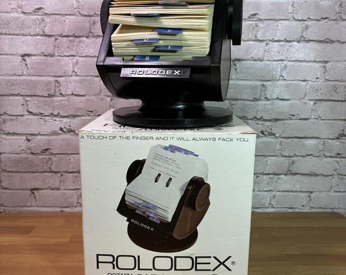 Long Rolodex Box Rolodex Rotary Swivel File, Model SVV-24, Original Box, With ...