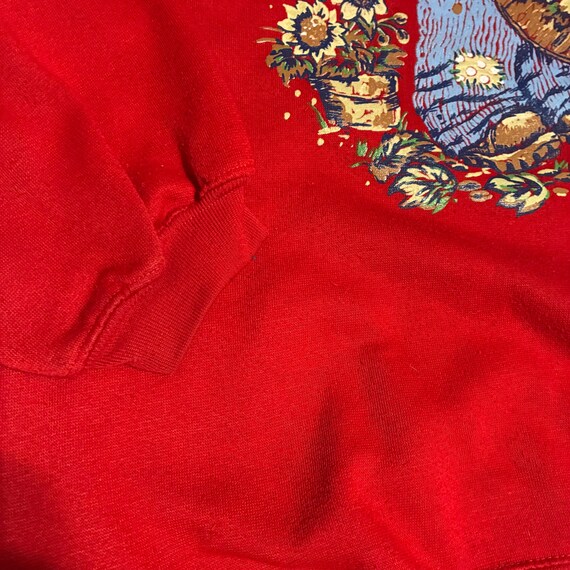 Vintage Basic Editions teddy bear red Sweater siz… - image 8